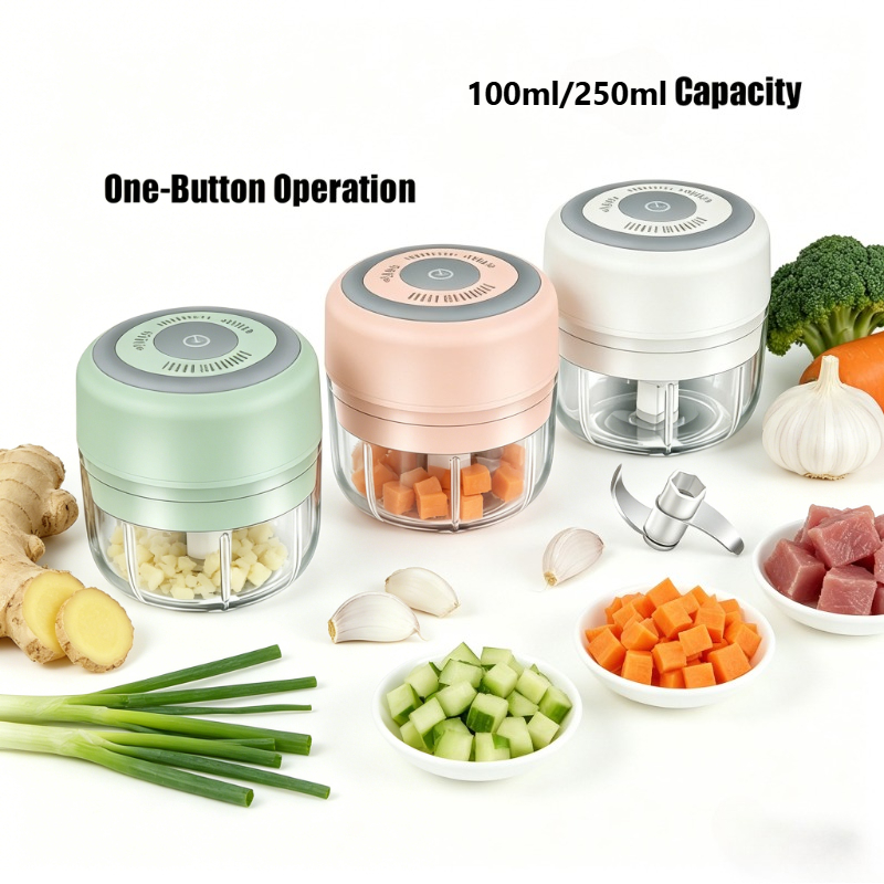 Veggie Baby Food - Elektryczny rozdrabniacz do czosnku 2026, mini,