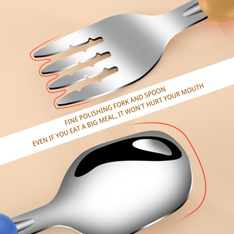 2 SZT. Dziecięce sztućce ze st – Baby Food Eating recenzja i cena