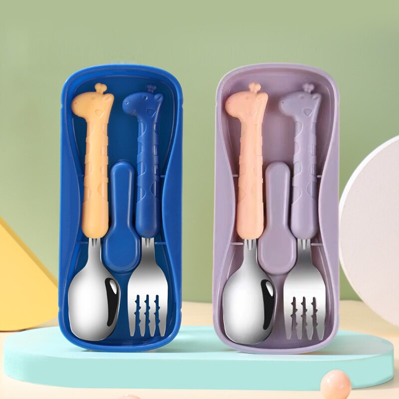 2 SZT. Dziecięce sztućce ze st – Baby Food Eating recenzja i cena