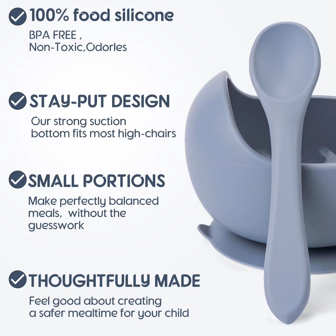2 szt. Silikonowe miseczki z p – Baby Food Eating recenzja i cena