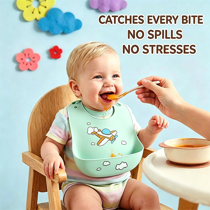 Silikonowy śliniak dla niemowl – Baby Food Eating recenzja i cena