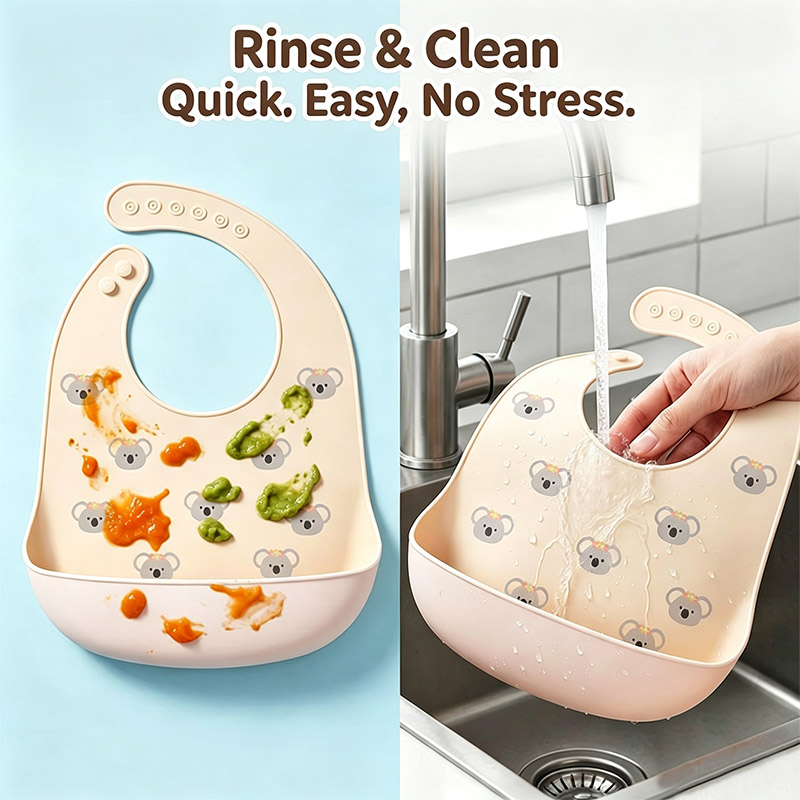 Silikonowy śliniak dla niemowl – Baby Food Eating recenzja i cena